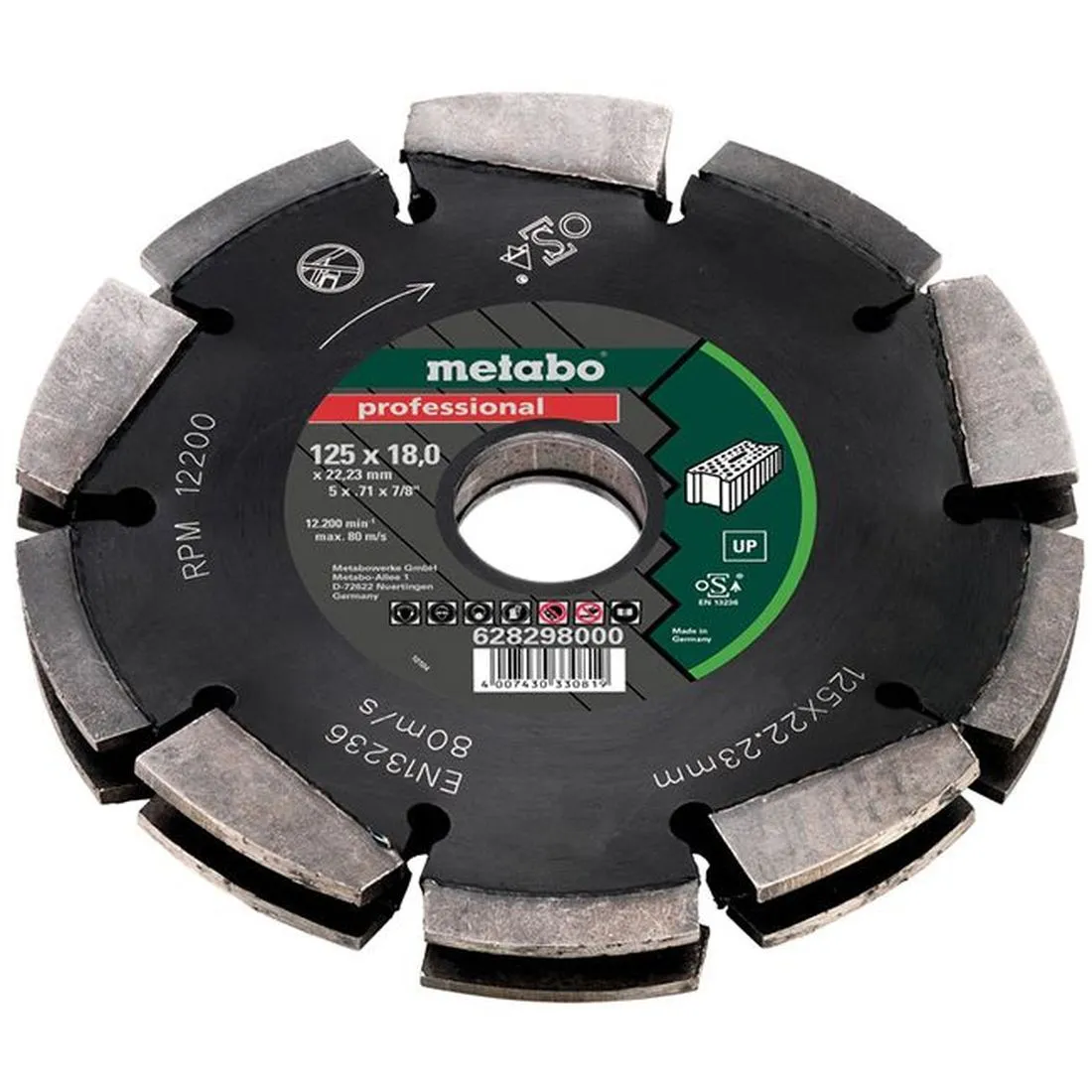 Metabo Professional UP Universal Wall Chaser Blade