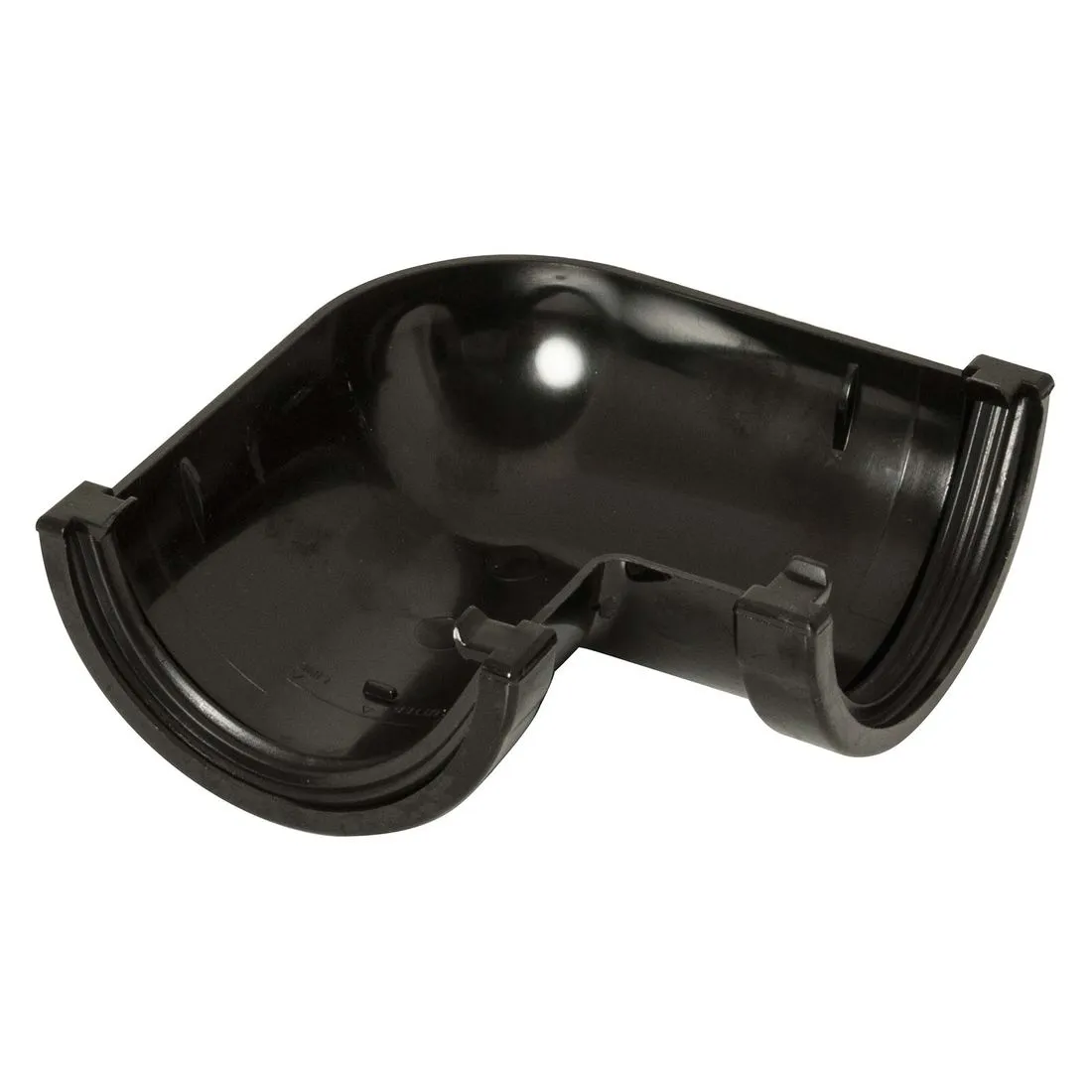 FloPlast Black MiniFlo 76mm Half Round 90 Degree Gutter Angle