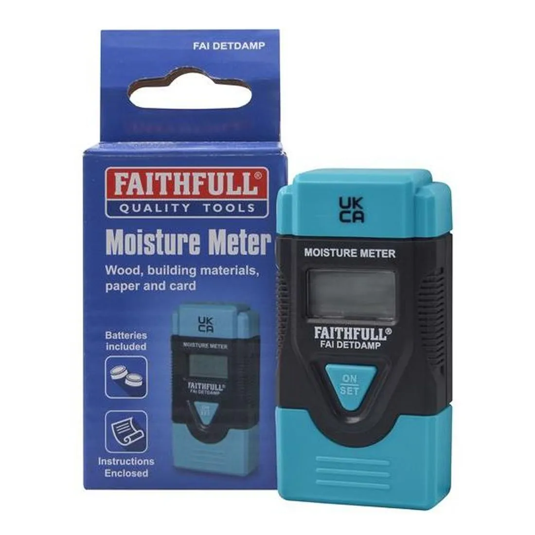 Faithfull Damp & Moisture Meter LCD Display