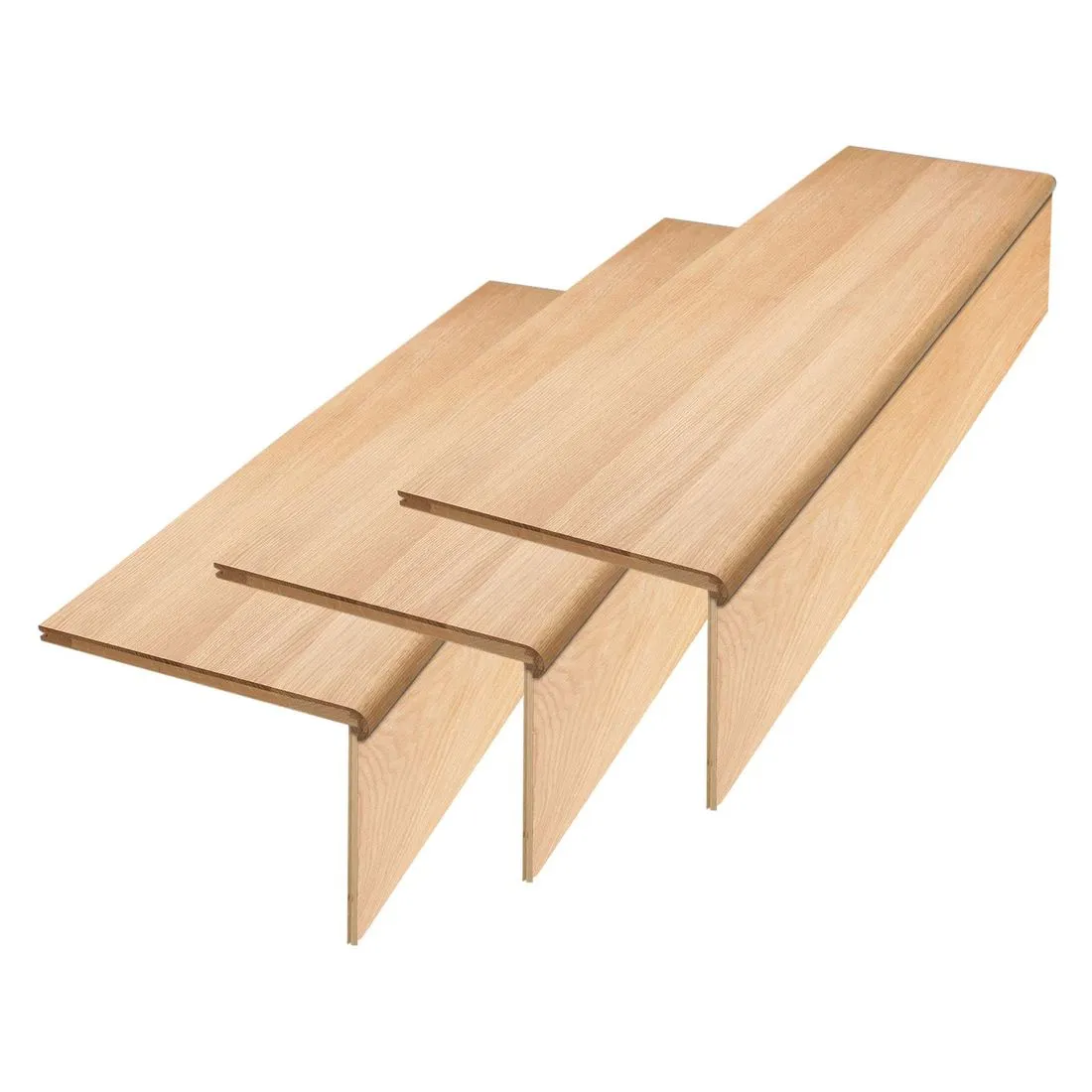Stair Klad Single Tread and Riser Oak Kit Lacquered Pack of 3
