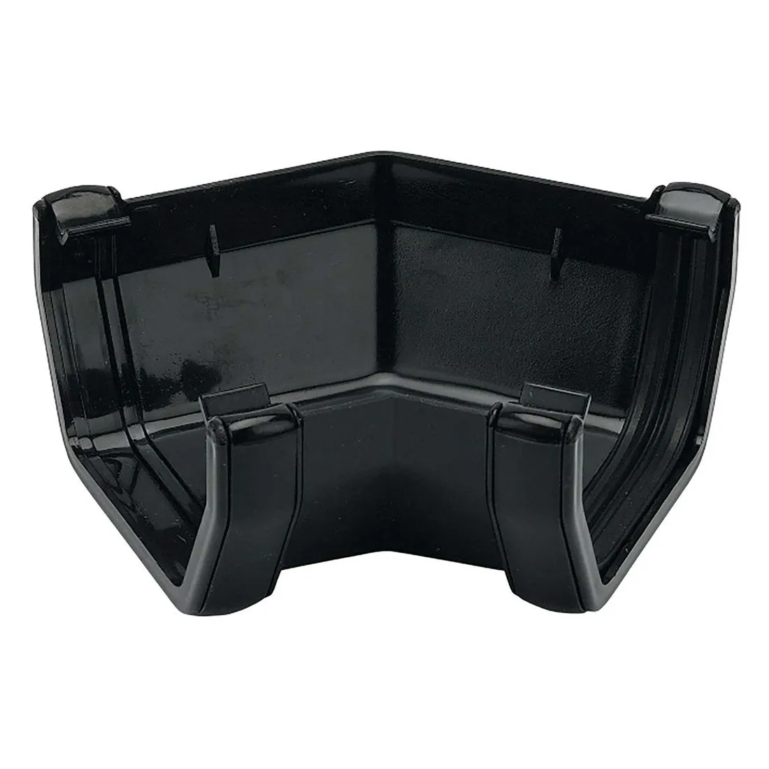 FloPlast Black 114mm Square Line 135 Degree Gutter Angle
