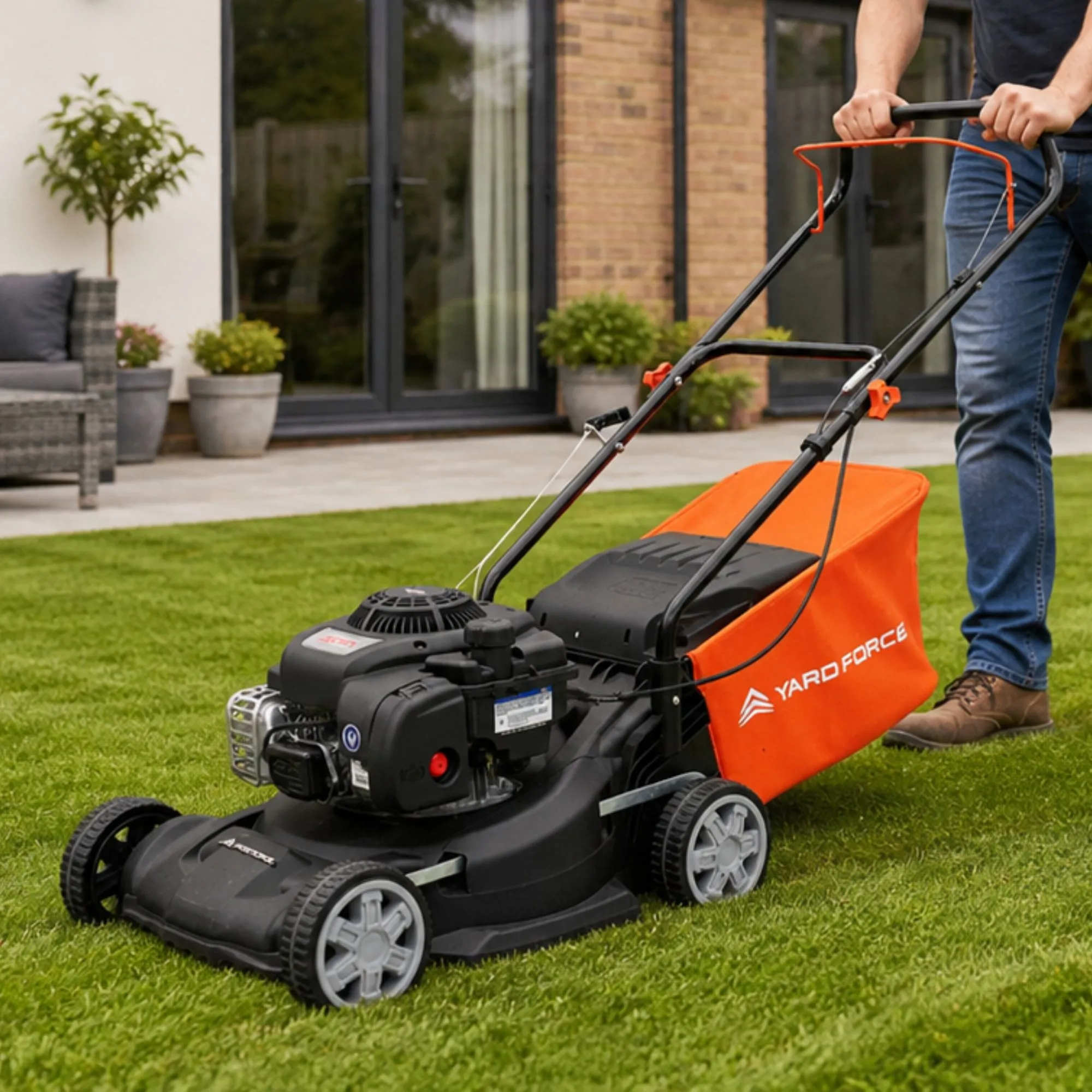 Yard Force 125cc 40cm Hand-Push Petrol Lawnmower Briggs & Stratton 300E Engine