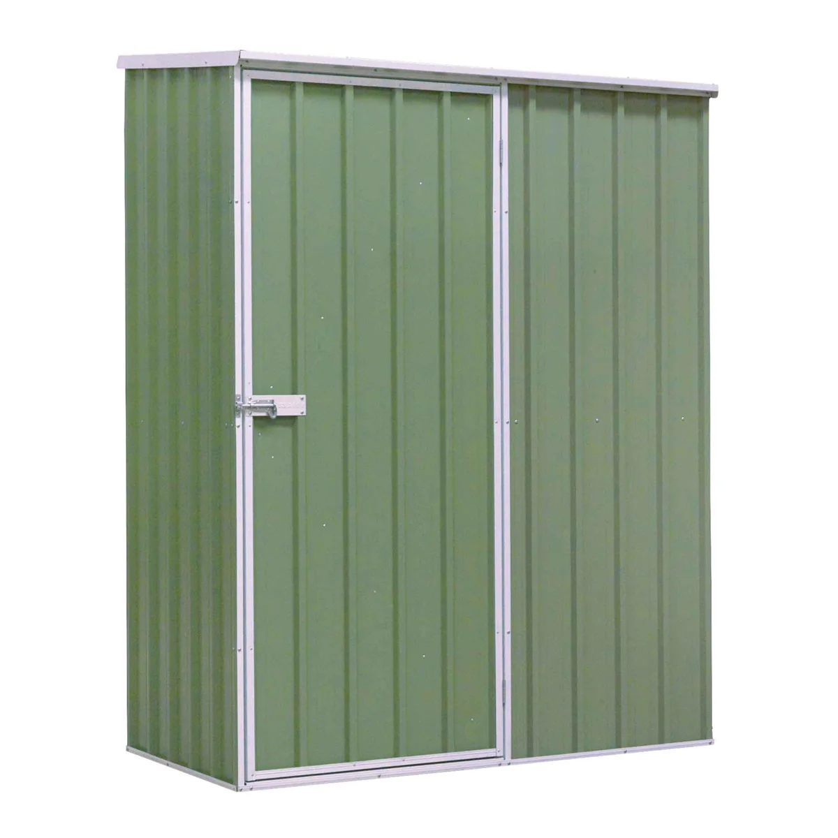 Dellonda Galvanized Steel Green Storage Shed Pent Style Roof
