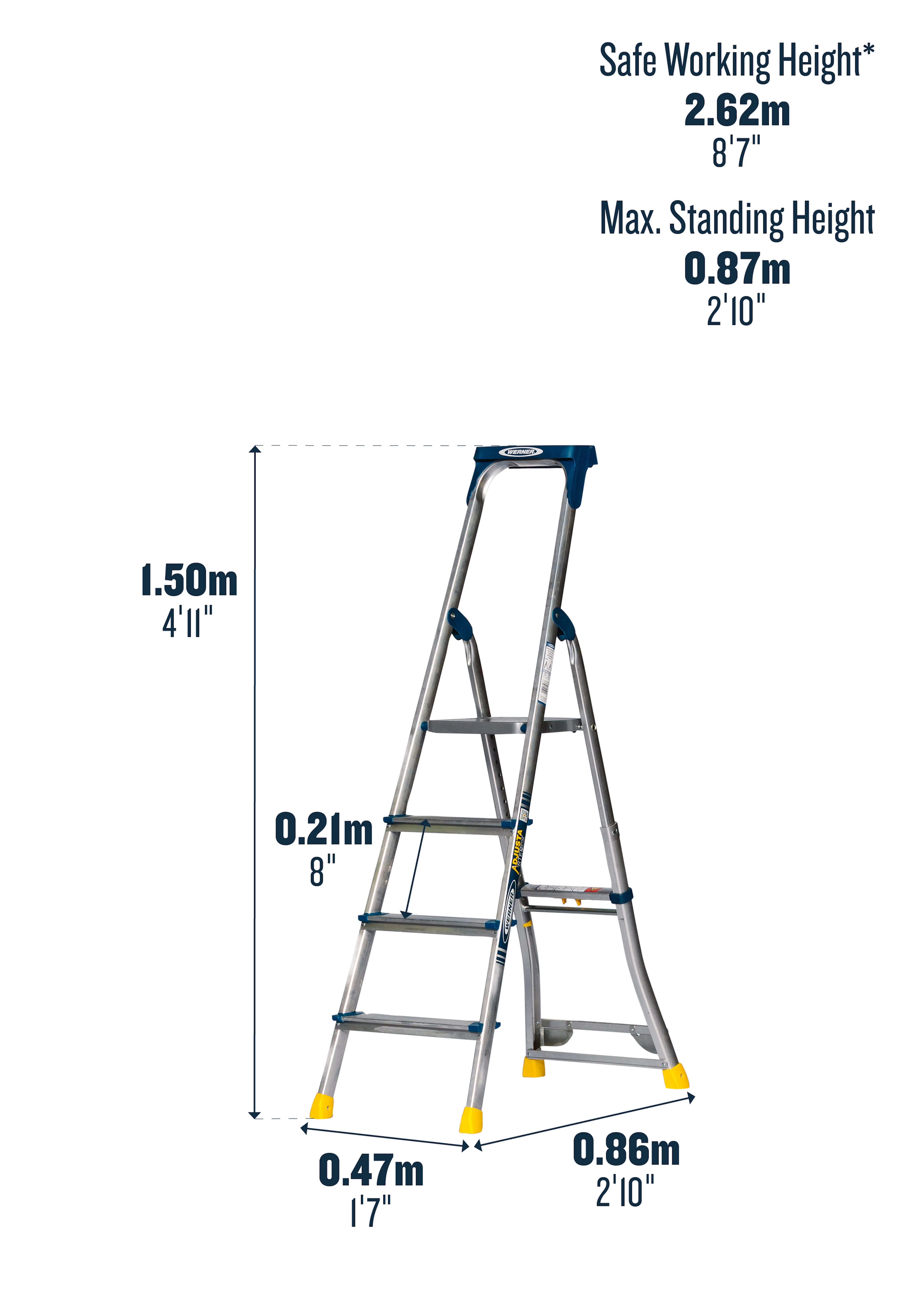 AdjustaStep Aluminimum Stepladder