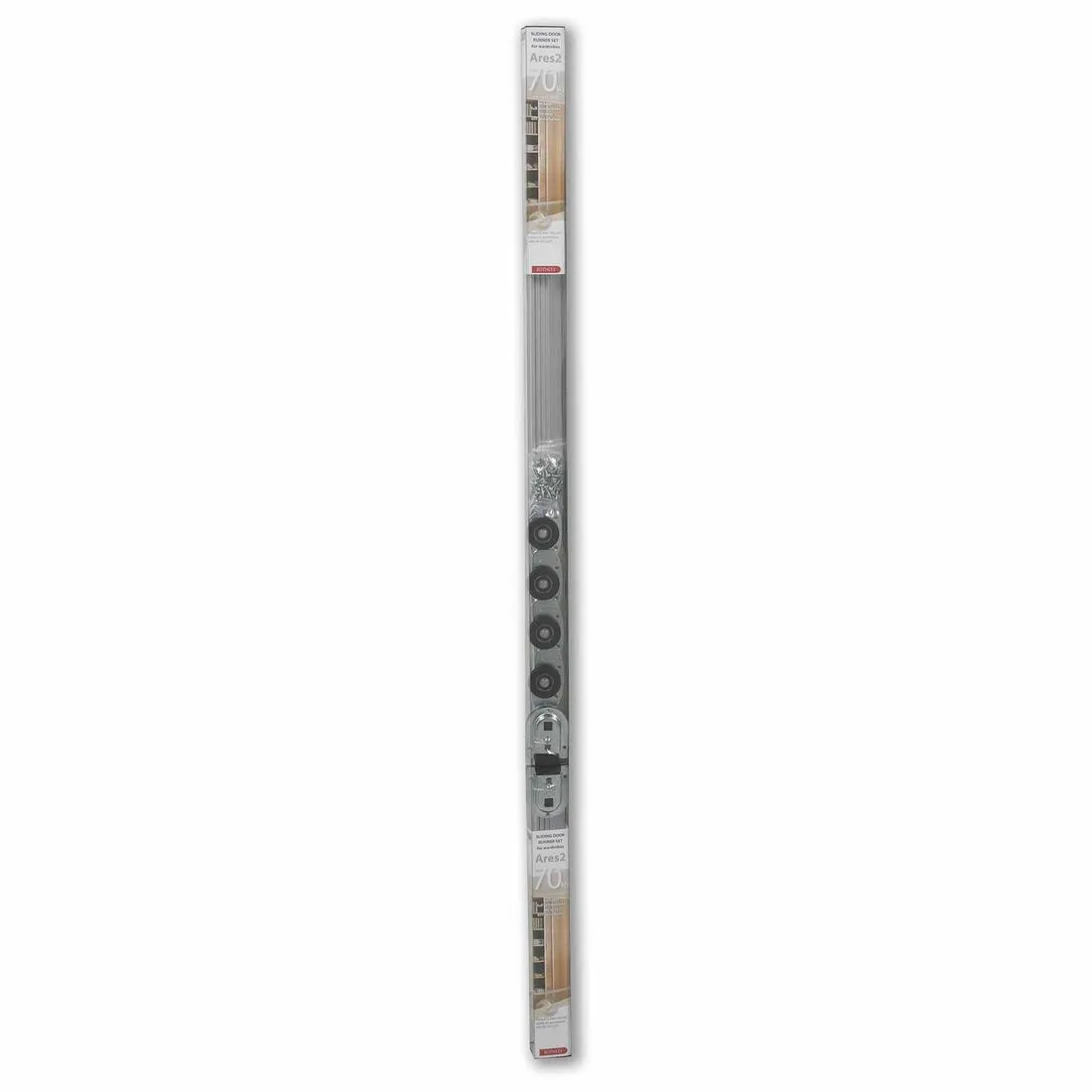 ARES2 sliding wardrobe door system for 3 doors. 2400mm track length.