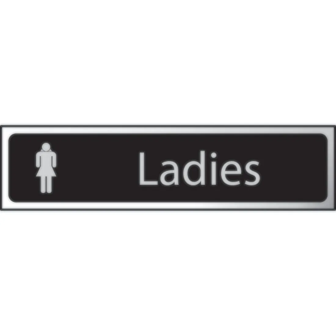 Ladies Sign 200 x 50mm Black