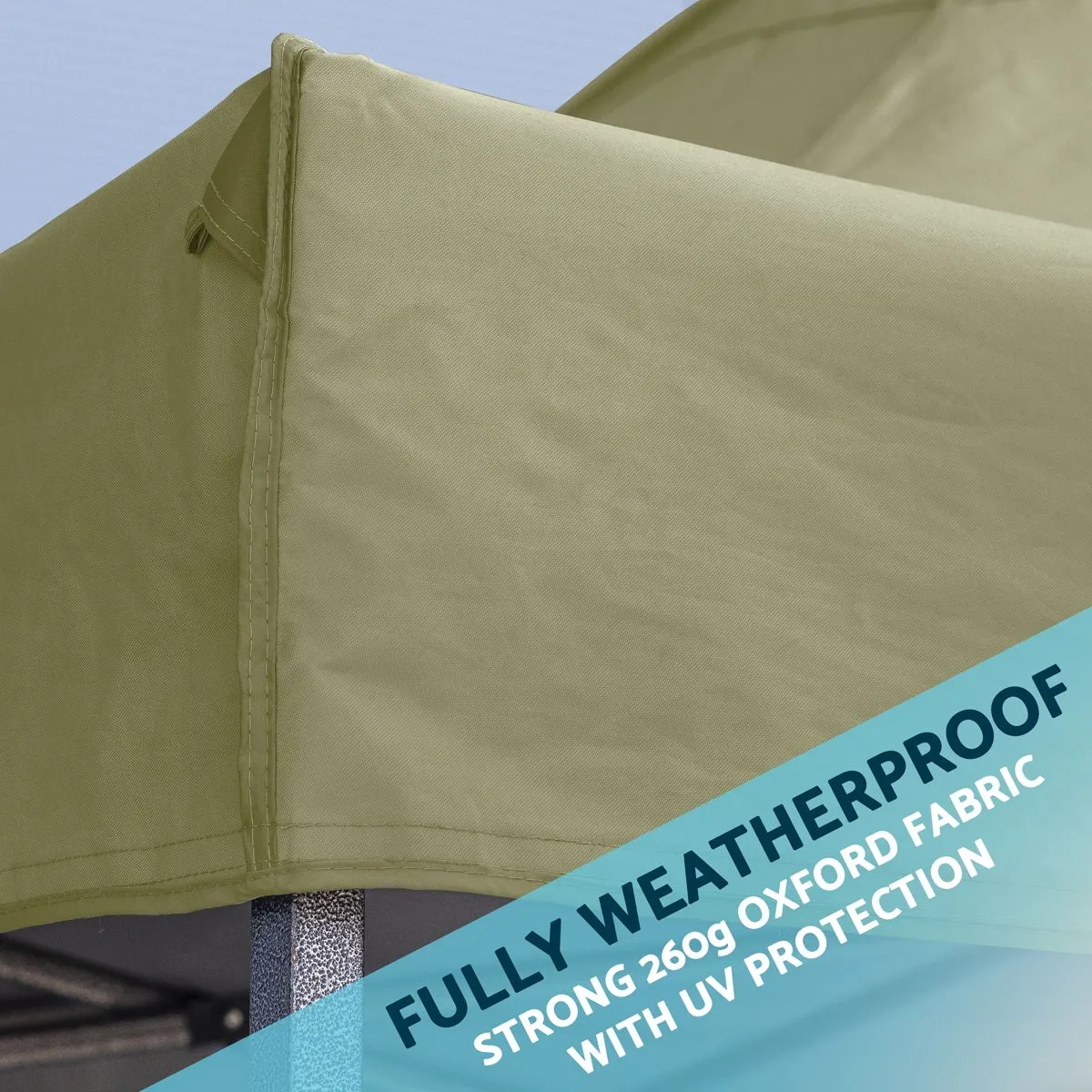 Dellonda Premium 3x6m Pop-Up Gazebo, Heavy Duty Water-Resistant Fabric, Carry Bag & Weights