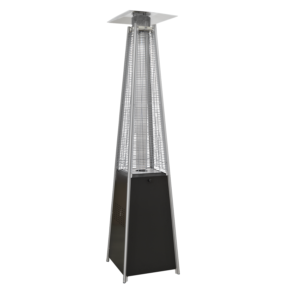 Dellonda Pyramid Gas Patio Heater 13kW for Commercial & Domestic Use - Black