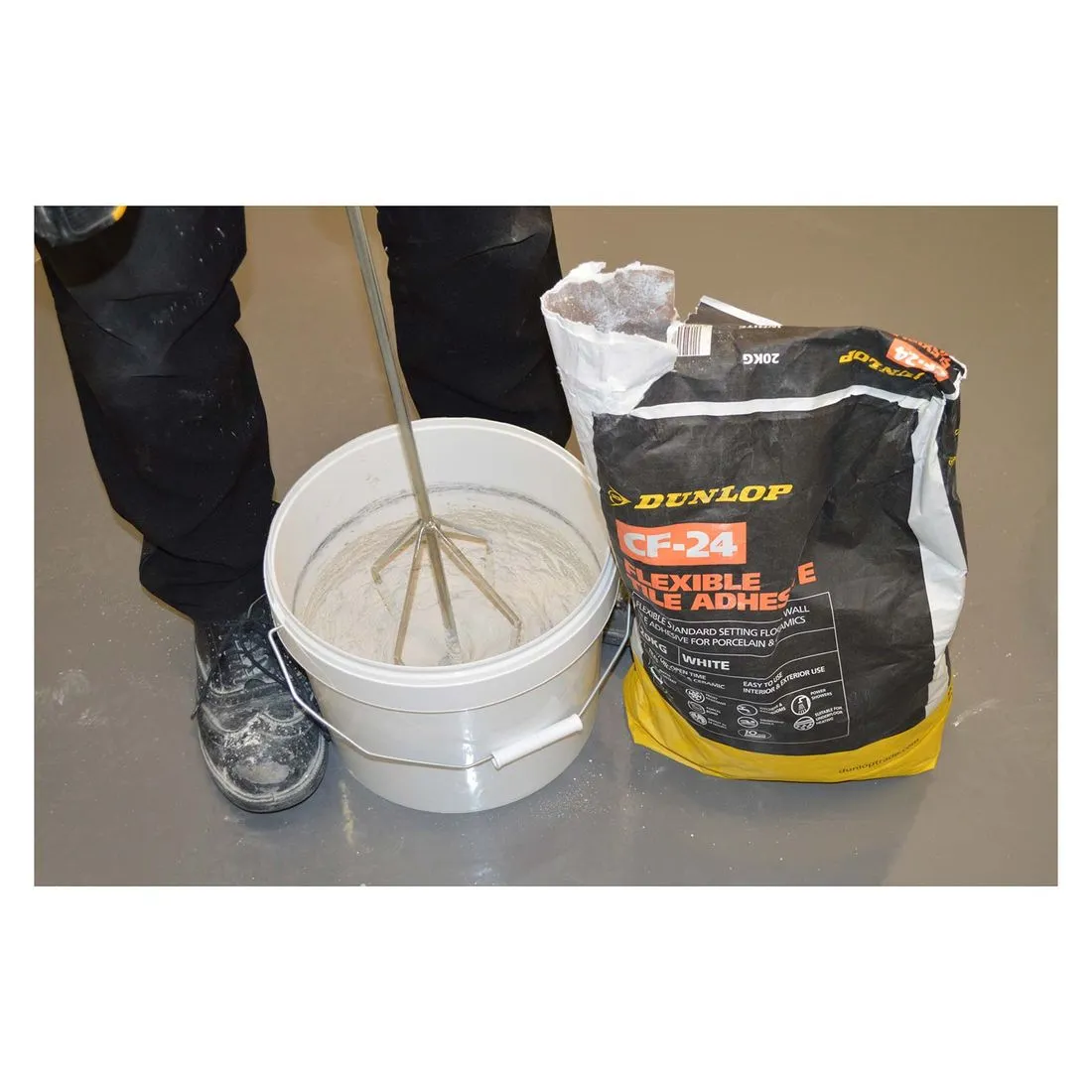 Dunlop CF-24 Flexible Tile Adhesive White 20kg