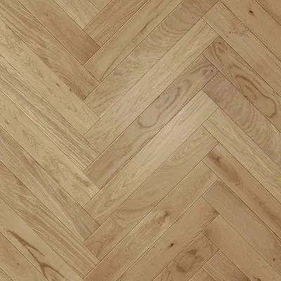 Lulea Herringbone Natural Oak Effect Oak Solid Wood Flooring 0.864m²