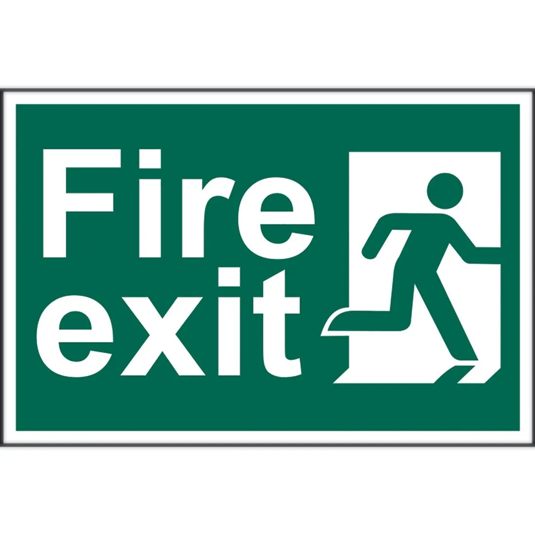 Fire Exit Man Right Sign 300 x 200mm Self Adhesive