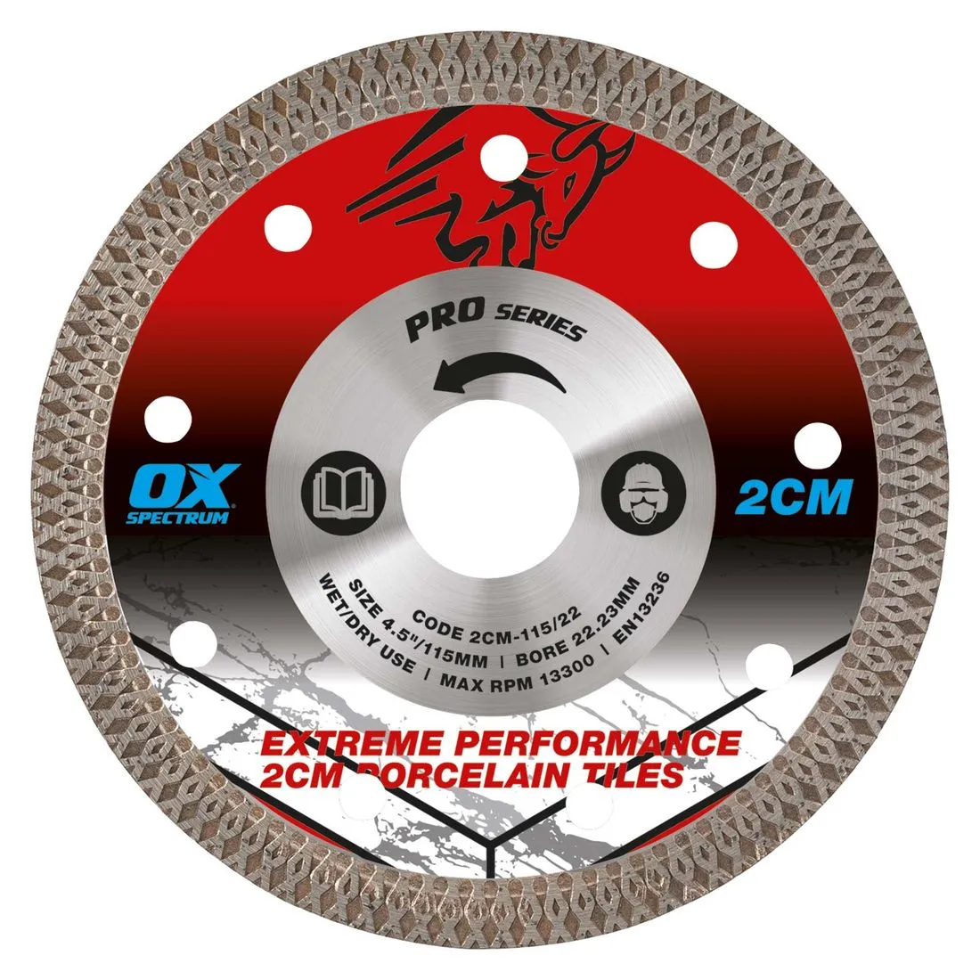 Ox Pro 2Cm Porcelain Cutting Diamond Blade