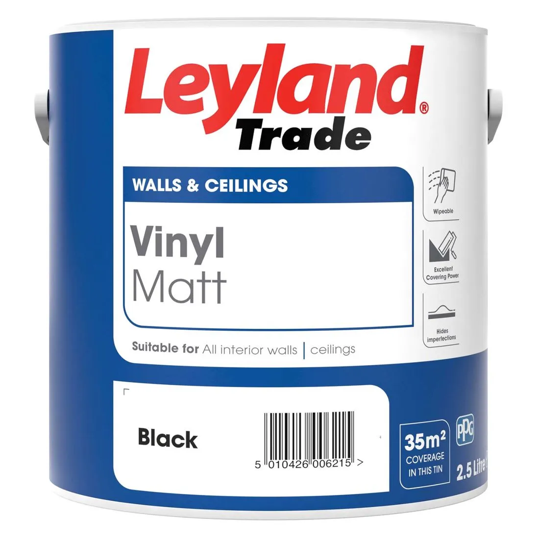 Leyland Trade Vinyl Matt Emulsion Black