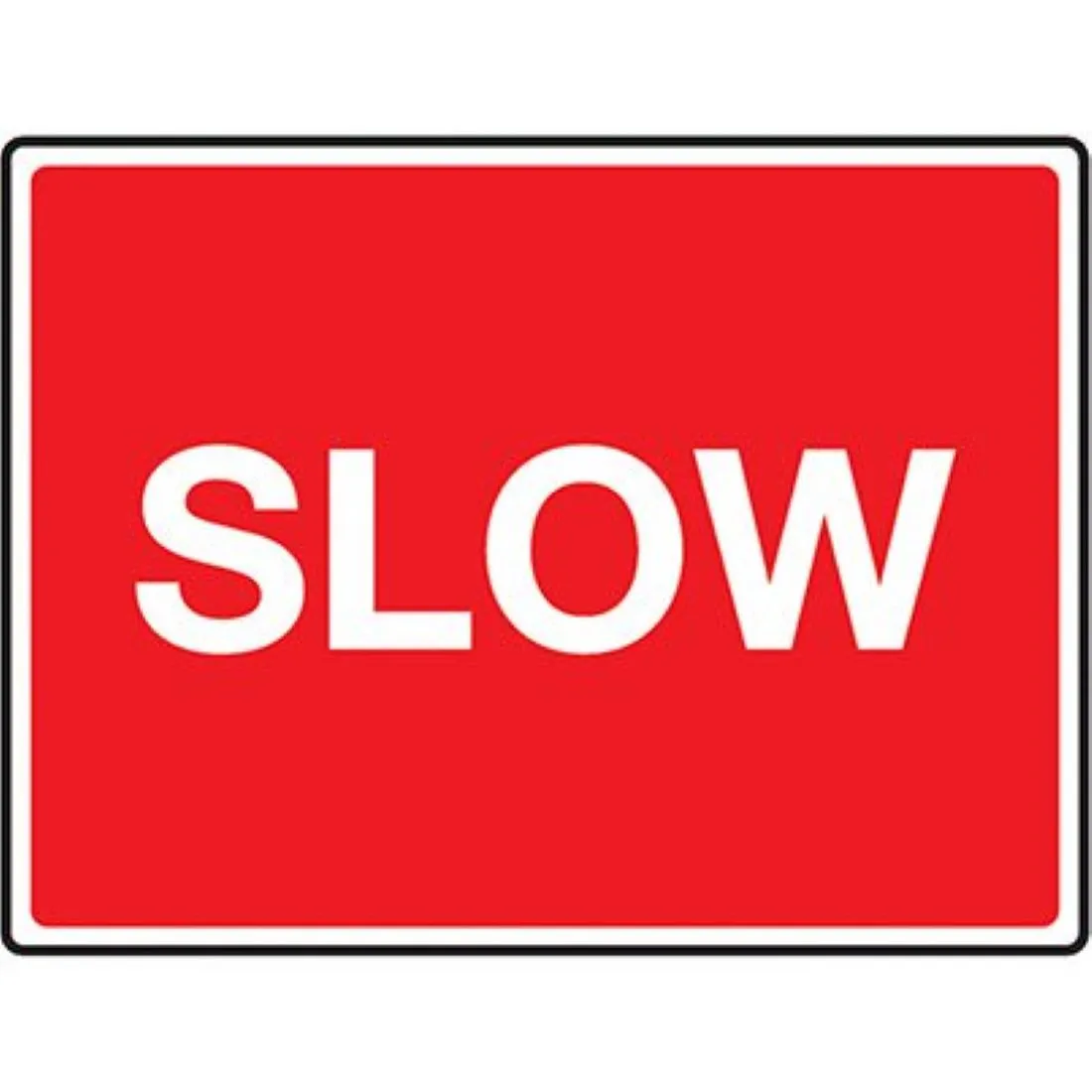 Road Sign Slow Warning