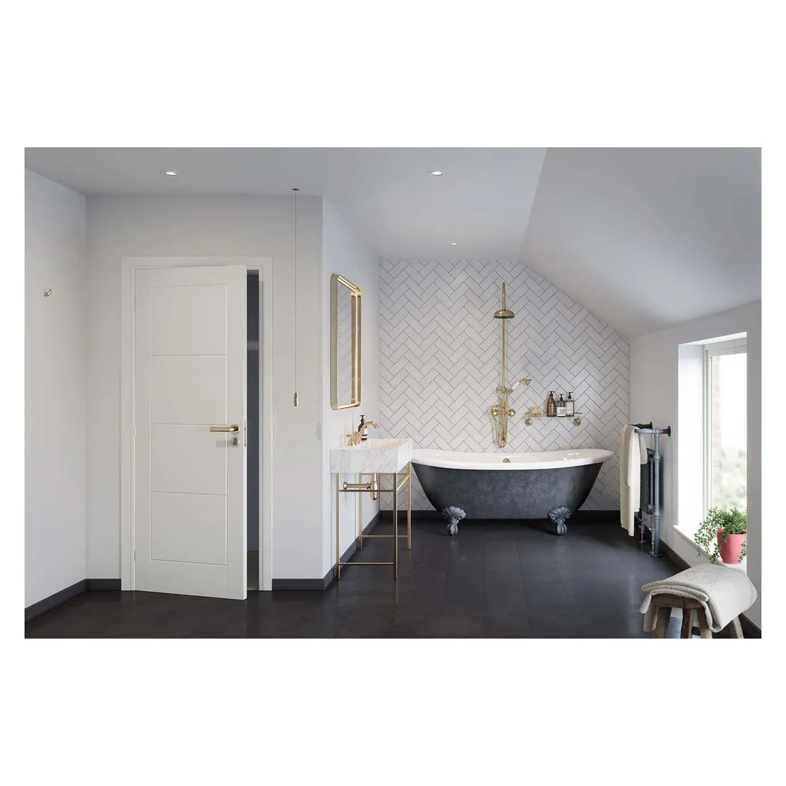 Ladder Style Internal Fire Door FD30 1981 x 762 x 44mm 6'6in x 2'6in
