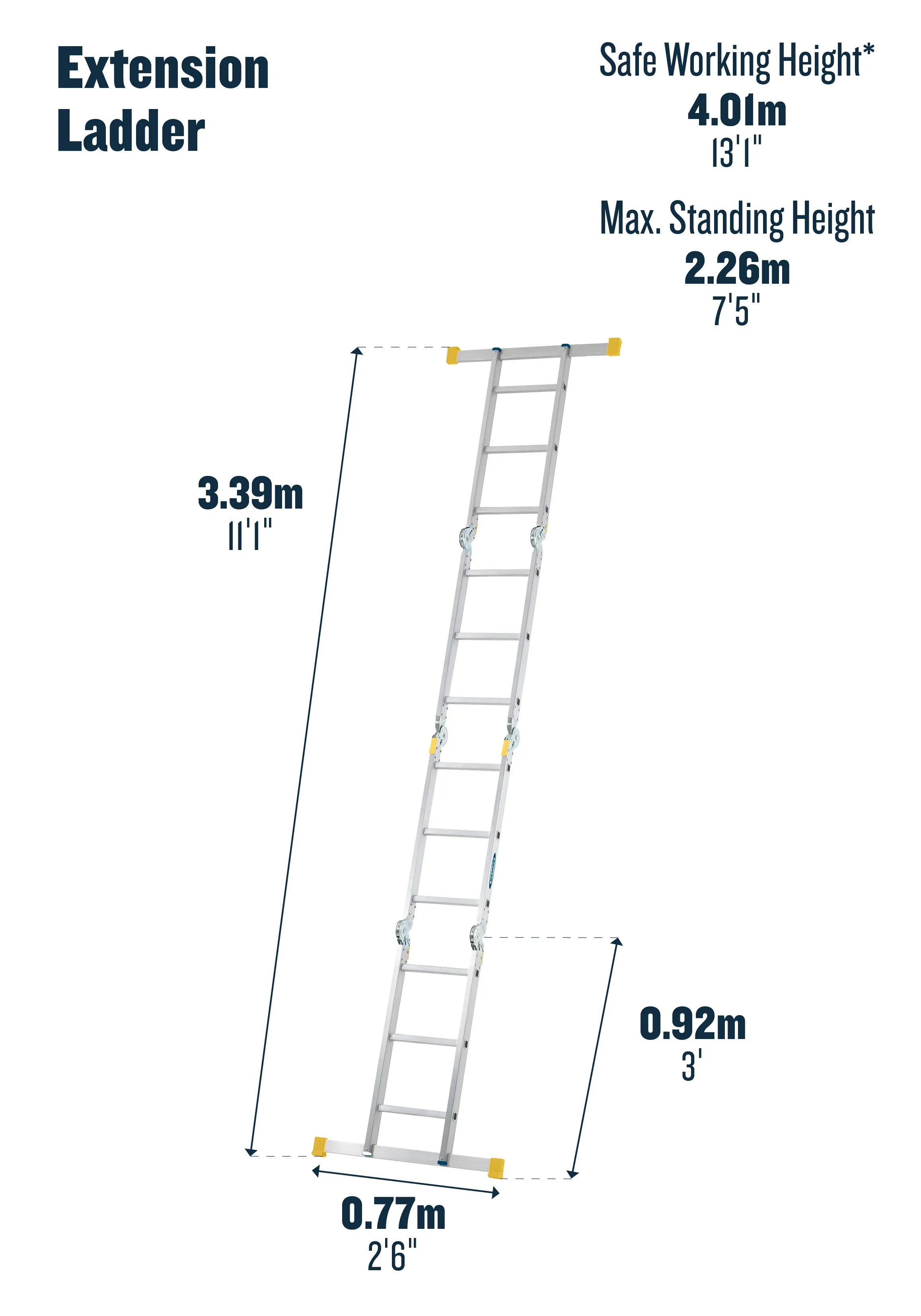 Multi-Purpose Ladder 12 In 1 With Platform (4x3)