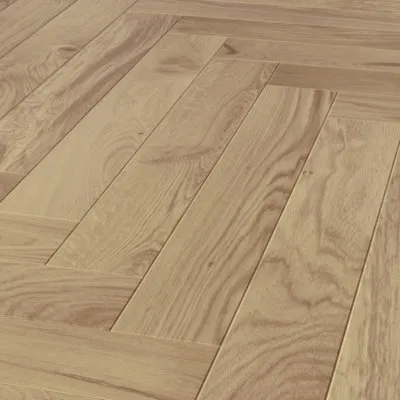 Lulea Herringbone Natural Oak Effect Oak Solid Wood Flooring 0.864m²