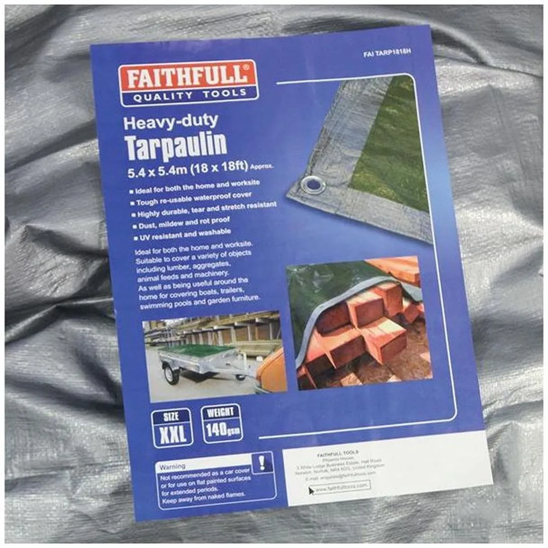 Faithfull Green/Silver Tarpaulin