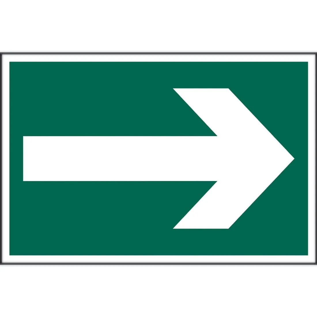Green Arrow Sign 300 x 200mm Self Adhesive