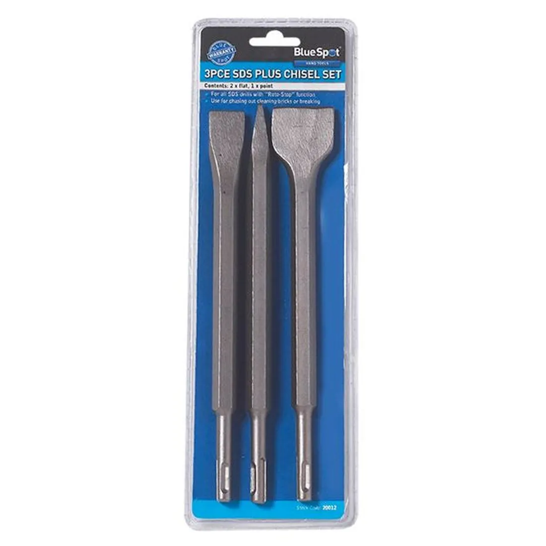 BlueSpot Tools SDS Plus Chisel Set, 3 Piece