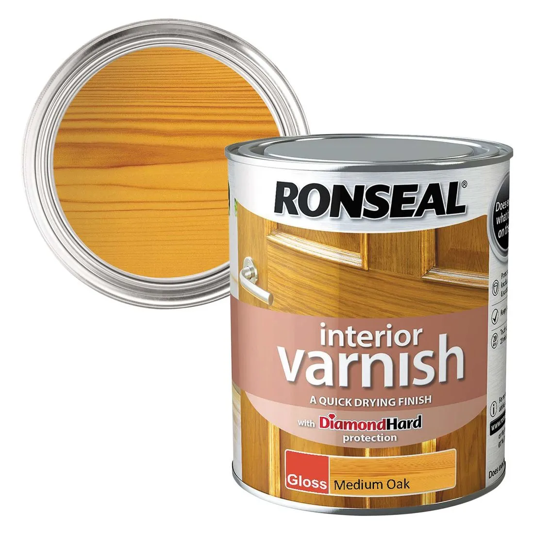 Ronseal Interior Varnish Medium Oak Gloss 750ml