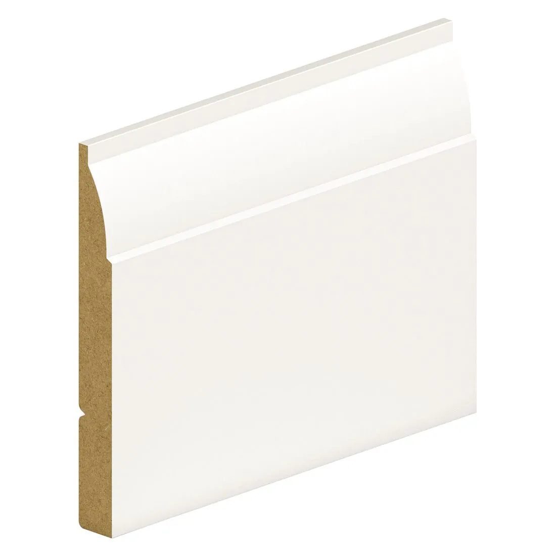 Primed MDF Ovolo and Round V Groove Skirting 4200 x 119 x 14.5mm