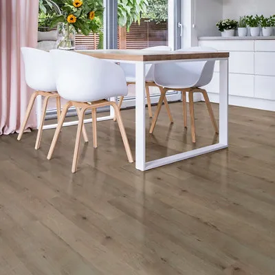 Dolce Grey Oak Effect Smooth Laminate Flooring 1.19m²
