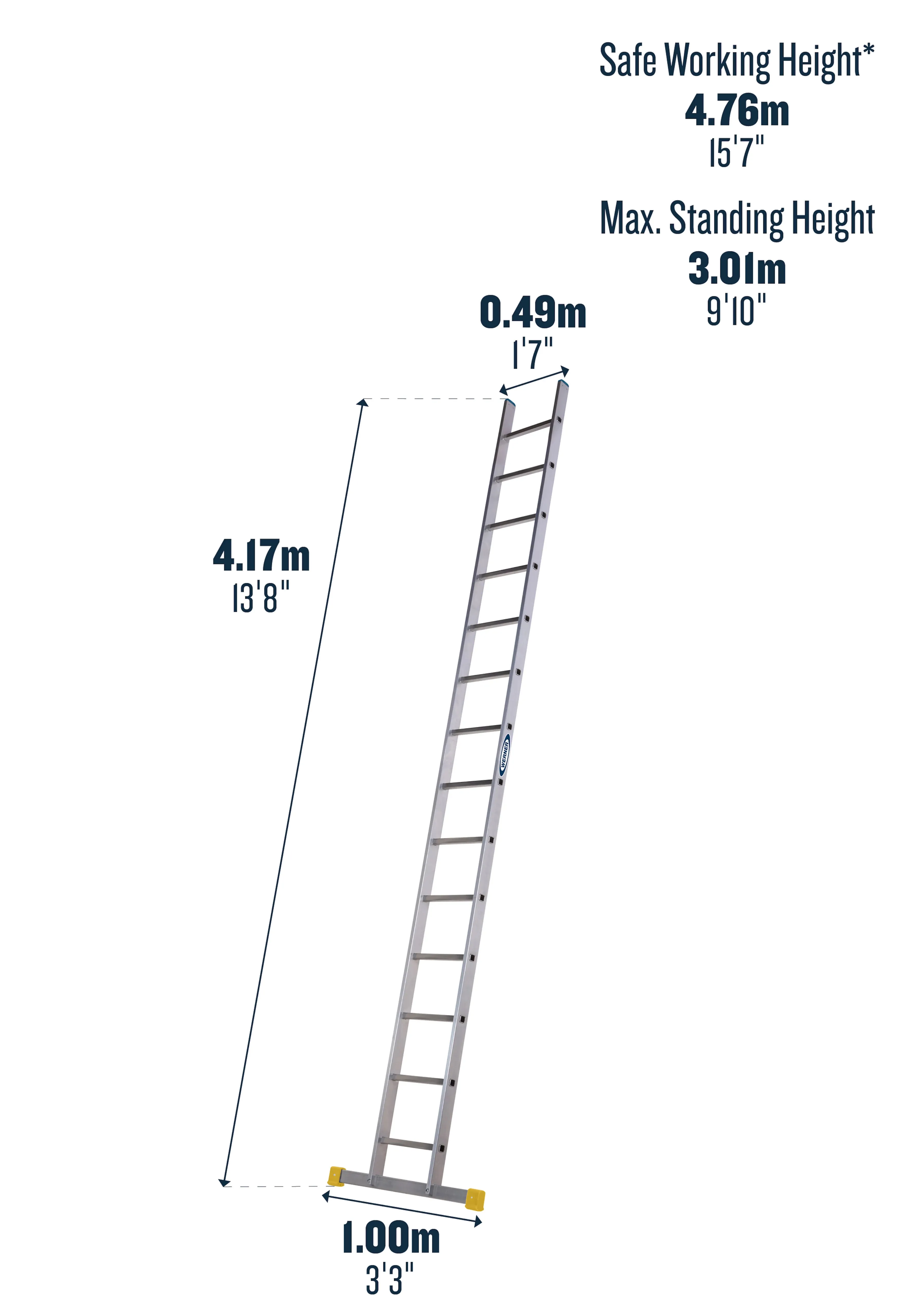 Werner Square Rung Single Section Ladder