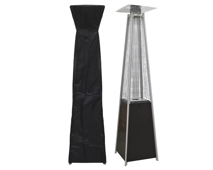 Dellonda Pyramid Gas Patio Heater 13kW for Commercial & Domestic Use - Black