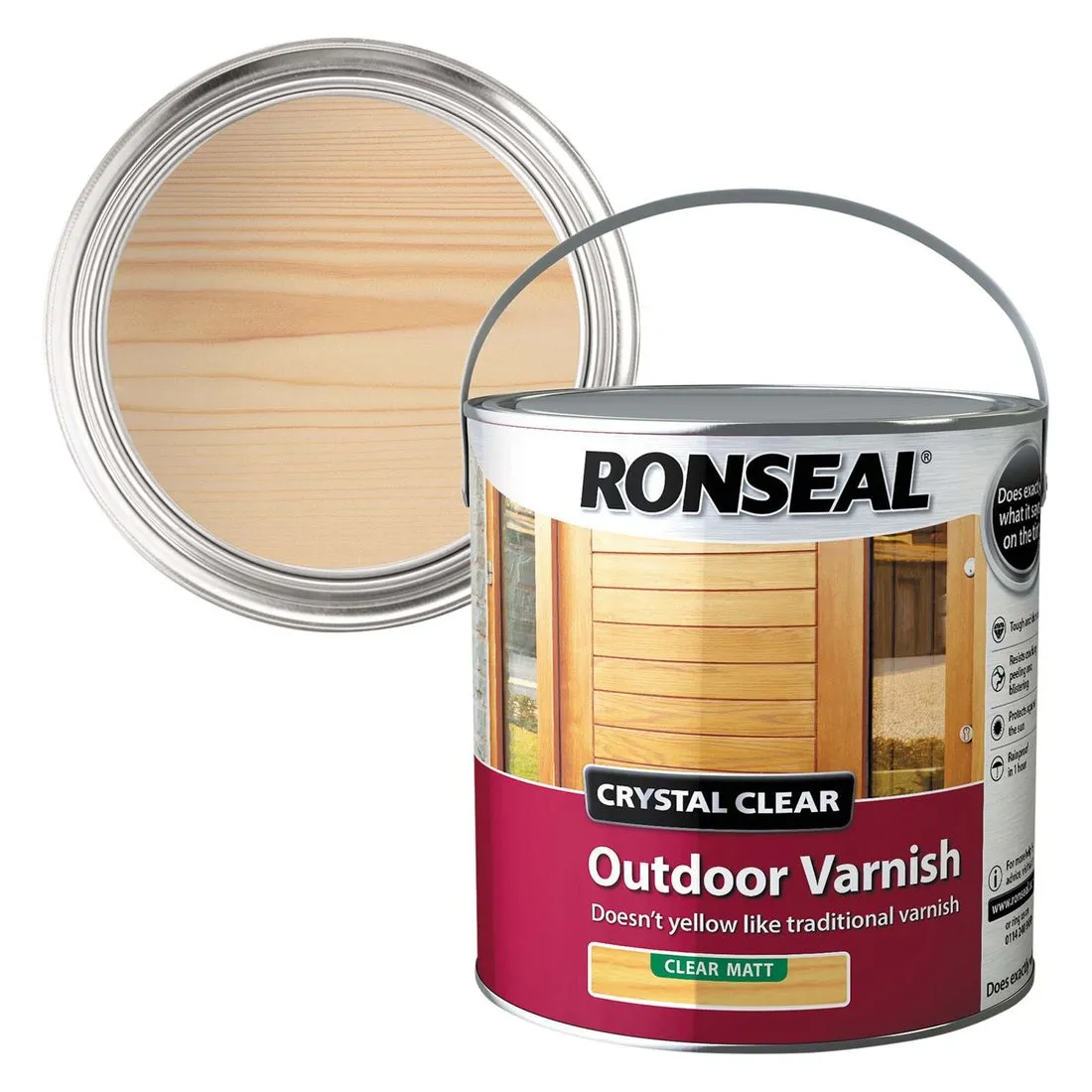 Ronseal Crystal Outdoor Varnish Clear Matt