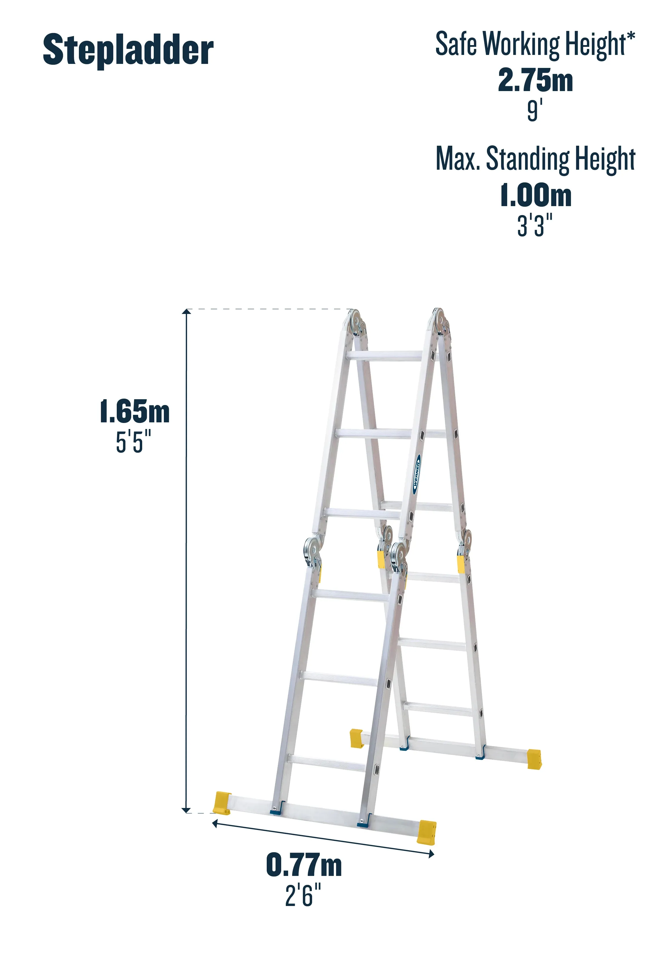 Multi-Purpose Ladder 12 In 1 With Platform (4x3)