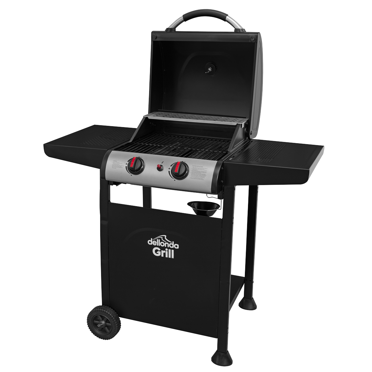 Gas BBQ Grill with Piezo Ignition & Thermometer