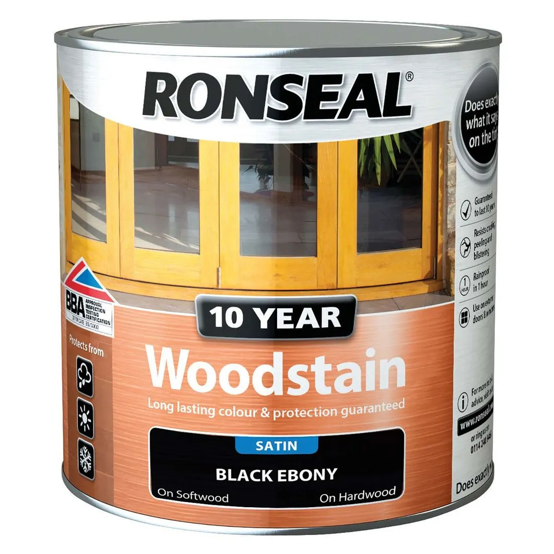 Ronseal 10 Year Woodstain Ebony