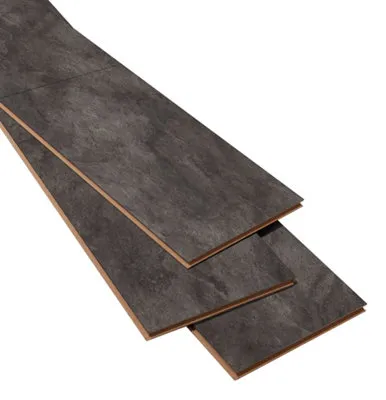 Slate Black Stone Design Tile Effect Laminate Flooring 2.53m²