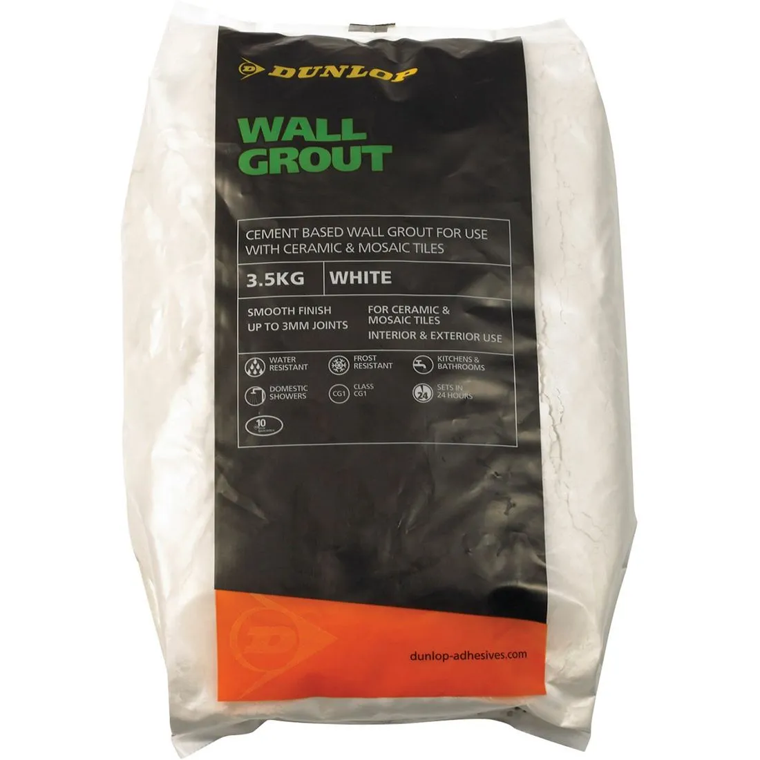 Dunlop Wall Tile Grout White 3.5kg