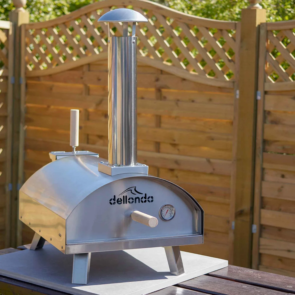 Dellonda Wood-Fired Pizza Oven 14" - Stainless Steel