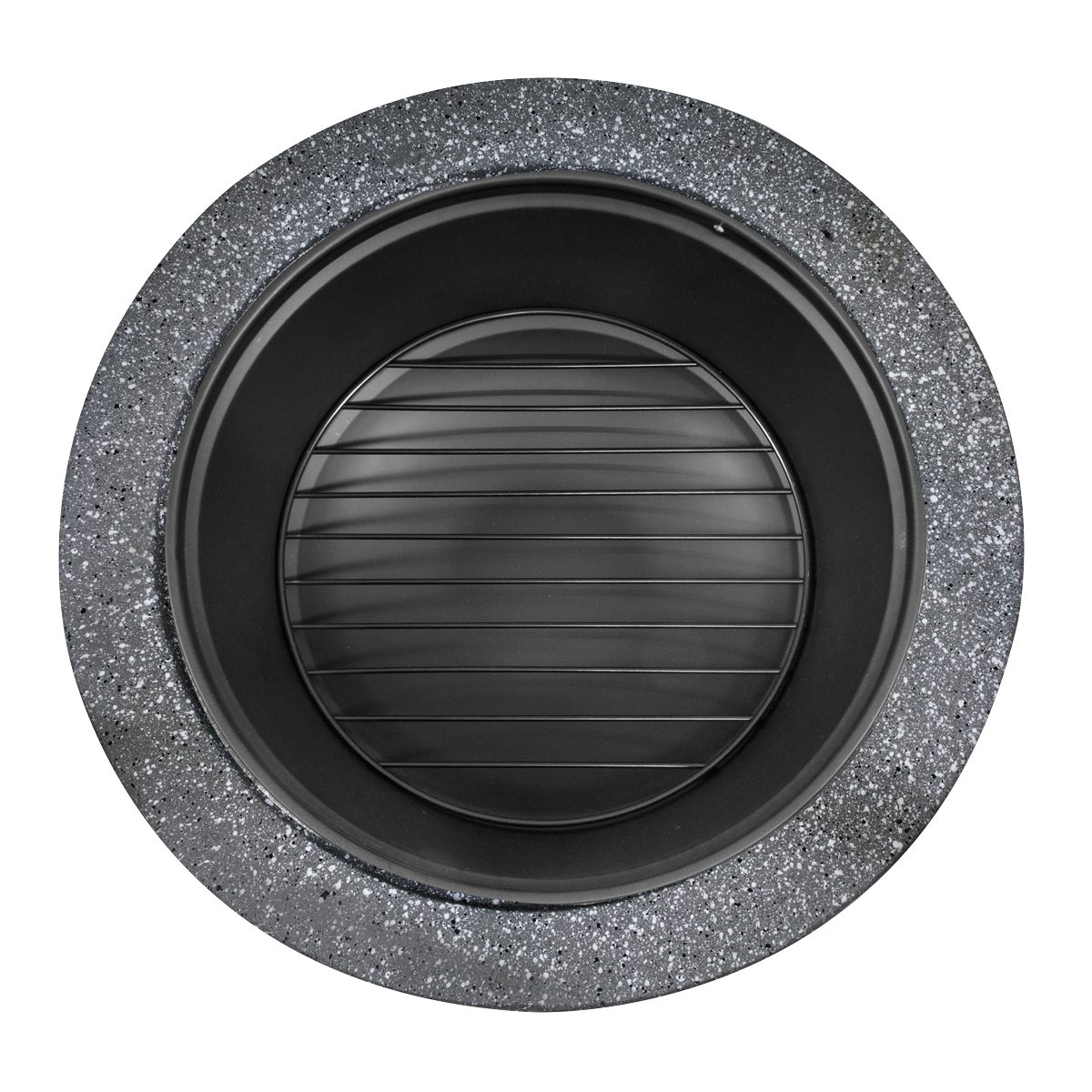 Dellonda Round MgO Fire Pit with BBQ Grill & Safety Mesh Screen 60cm - Dark Grey