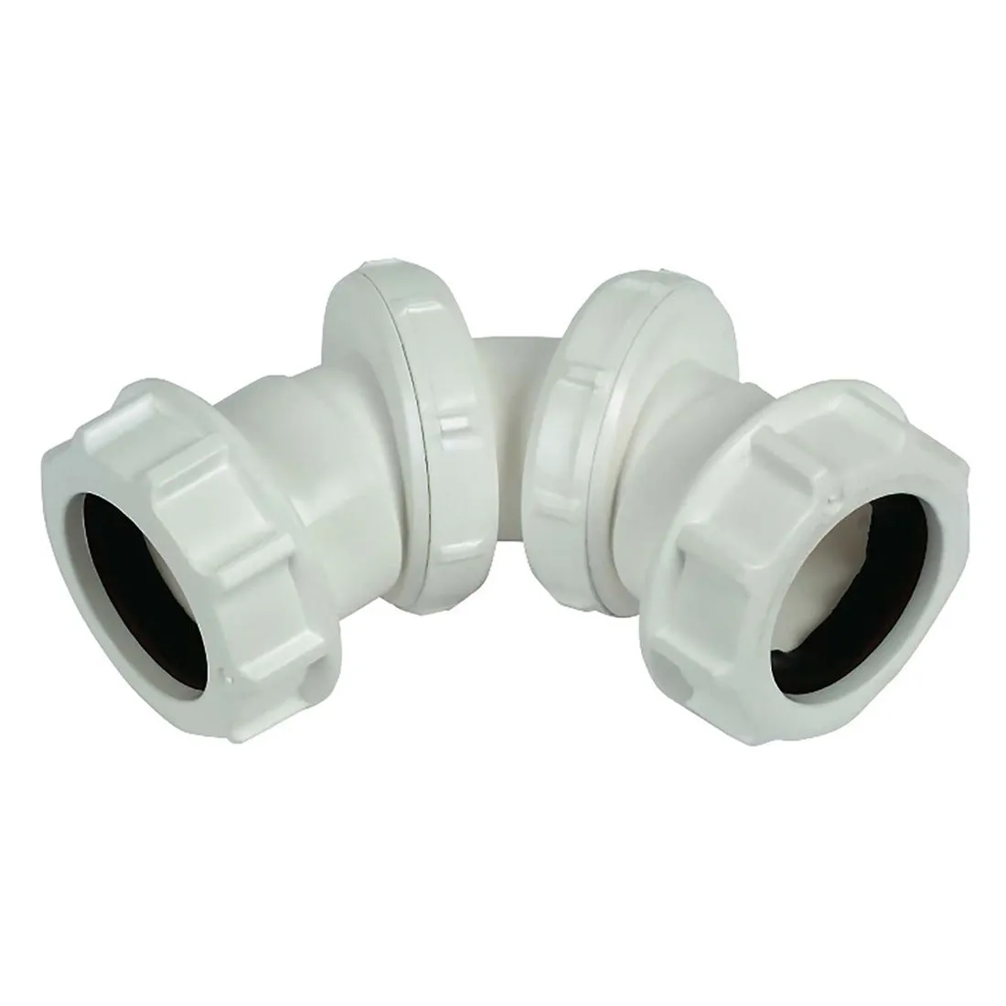 FloPlast 40mm White Compression 0 Degree - 90 Degree Adjustable Bend