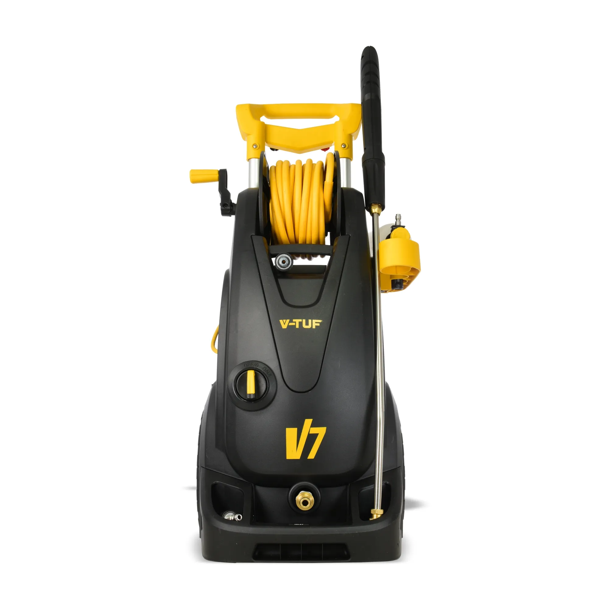 V-TUF Electric Pressure Washer 110V 150 Bar 7L/min with Professional Accessories & 10m Hose Reel