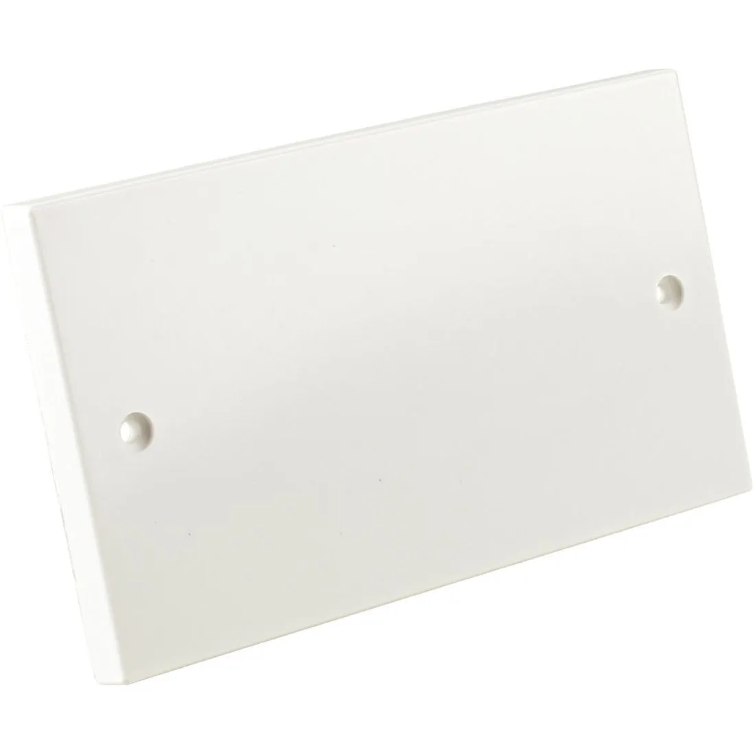 White 2 Gang Blanking Plate