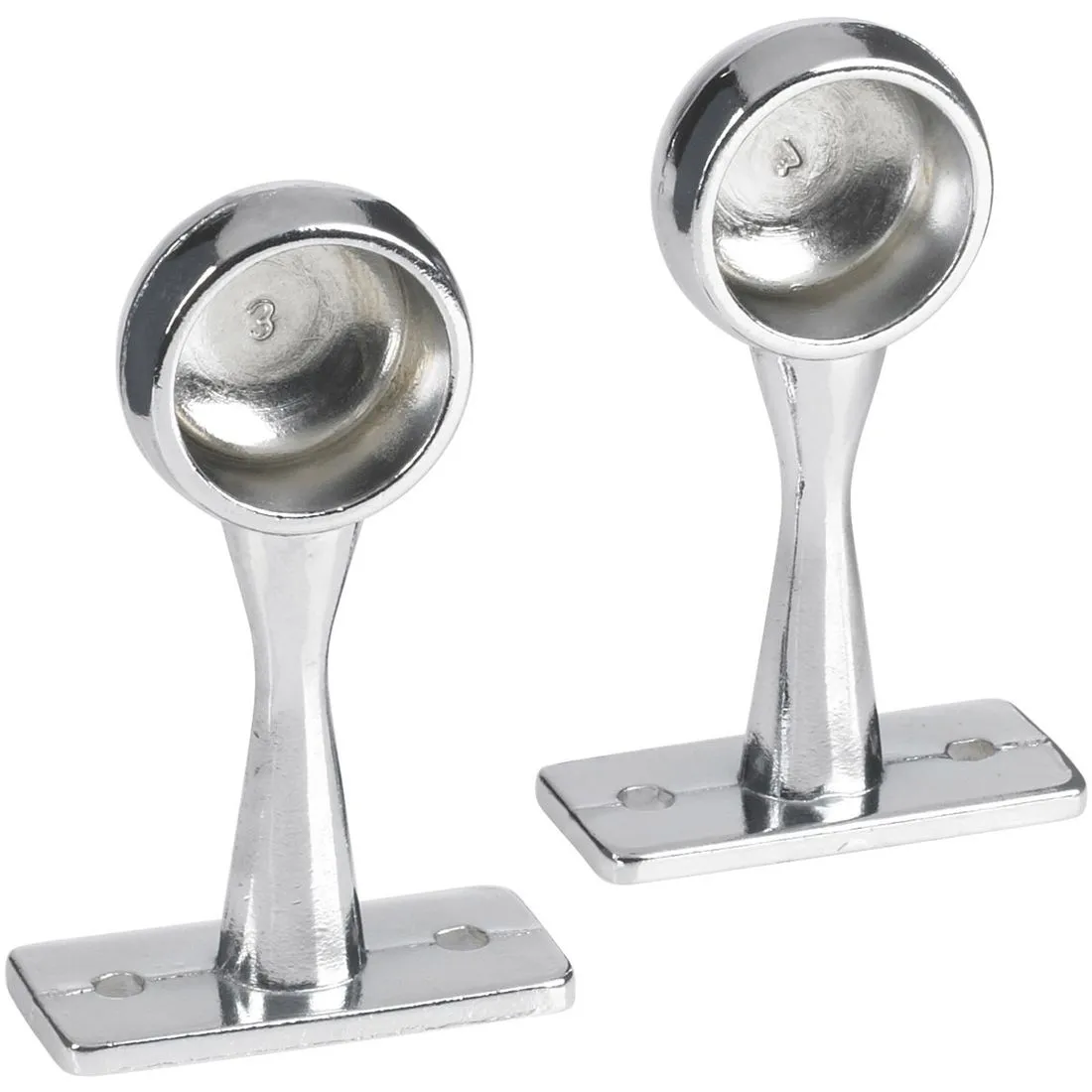 Colorail Standard End Bracket Chrome 19mm Pk 2