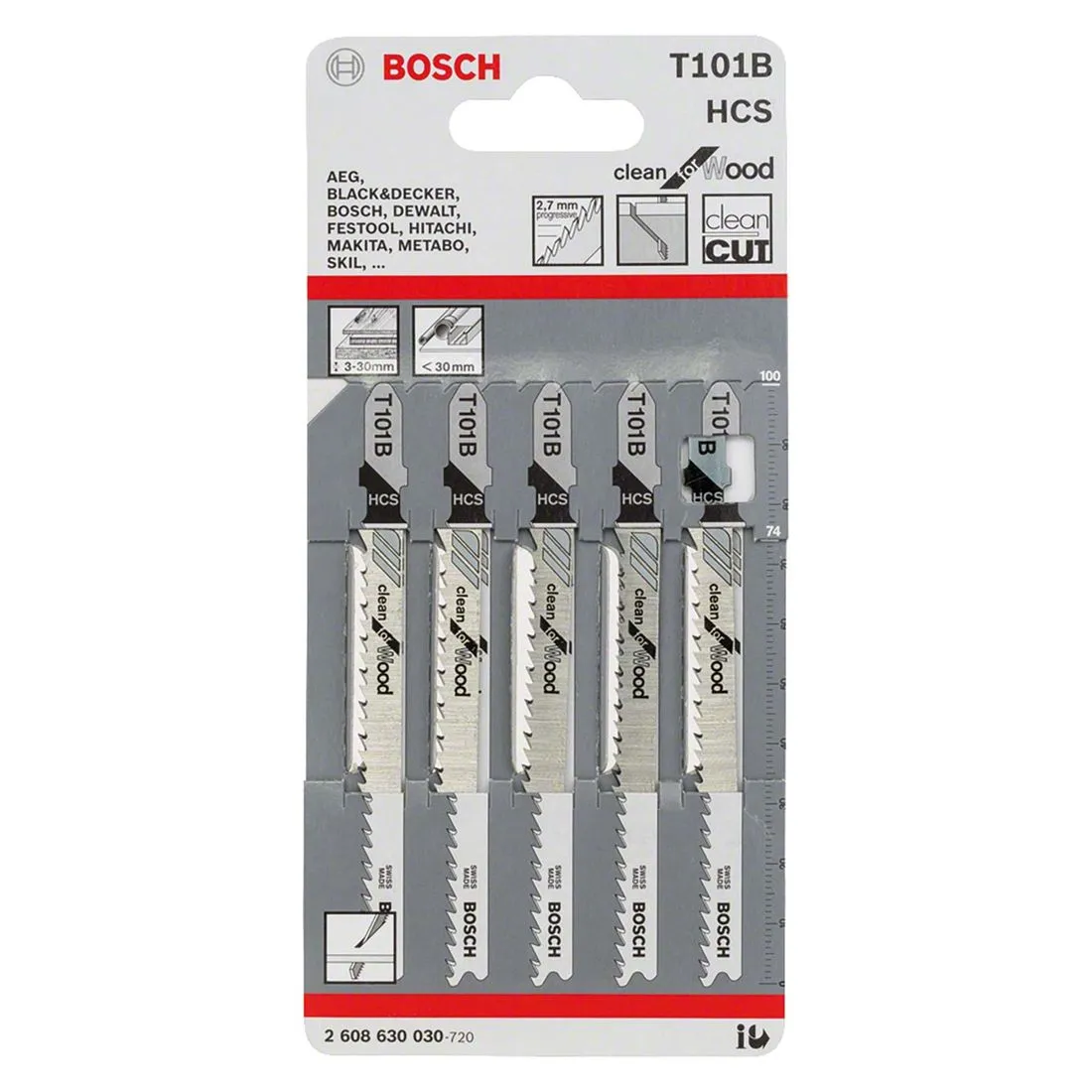 Jigsaw Blades For Wood T101b Pk 5