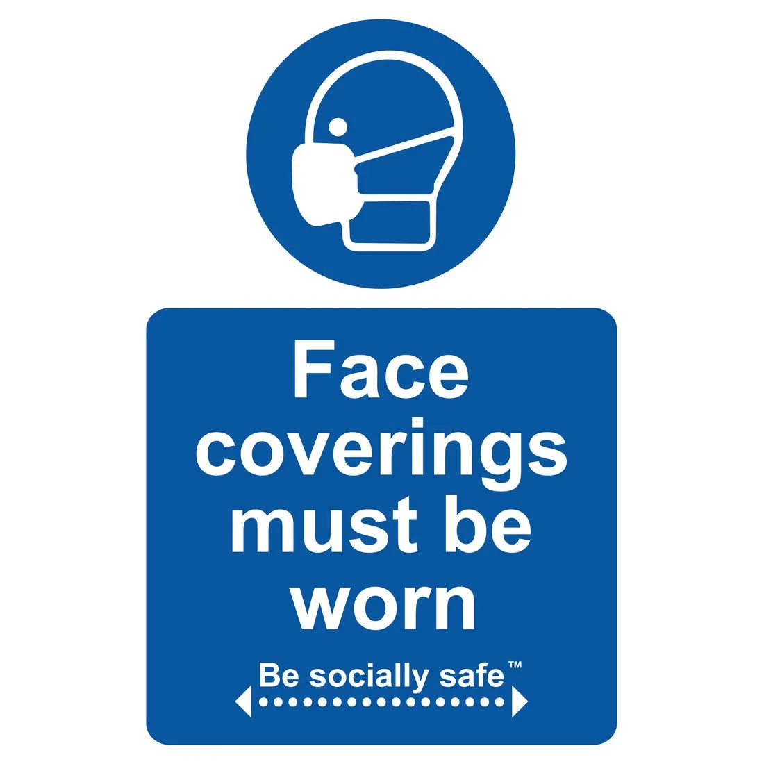 Face Coverings Must Be Worn Sign 200 x 300mm