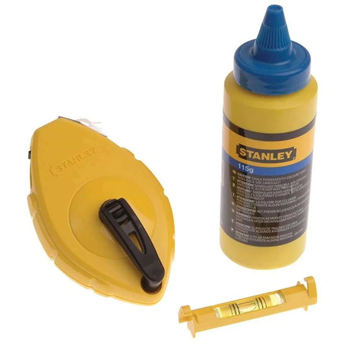 STANLEY Chalk Line 30m, Blue Chalk & Level