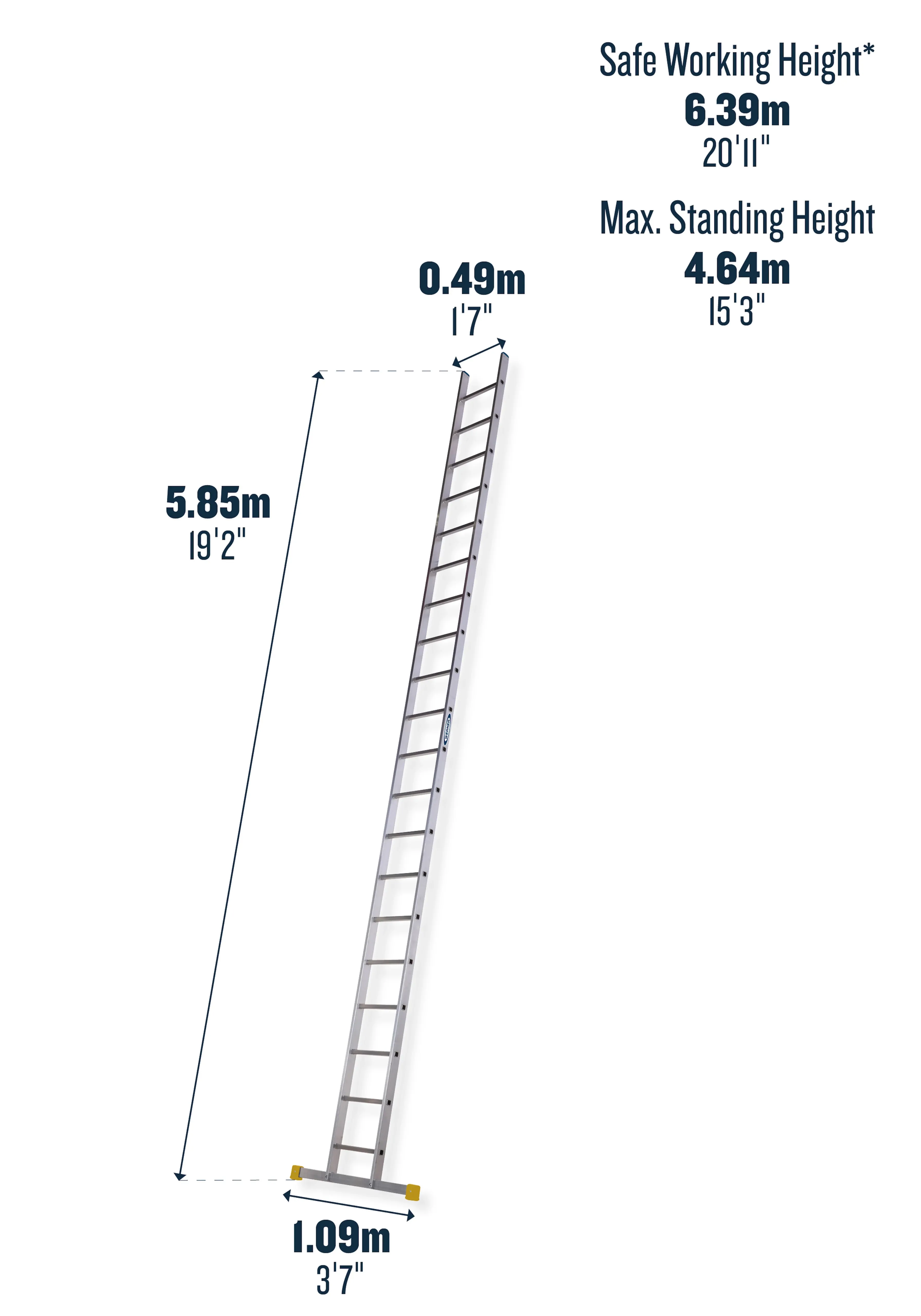 Werner Square Rung Single Section Ladder
