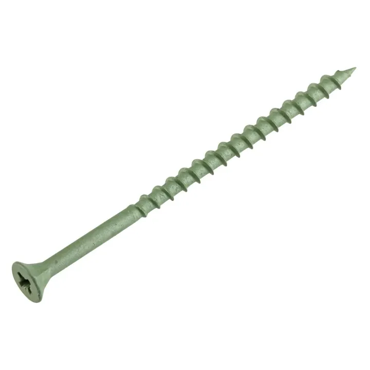 Unifix Green Decking Screws No8 x 75mm (3in) Pack of 100