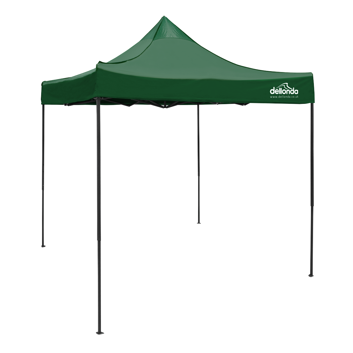 Dellonda Premium 2 x 2m Pop-Up Gazebo, Water-Resistant Fabric, with Carry Bag & Weight Bags - Green