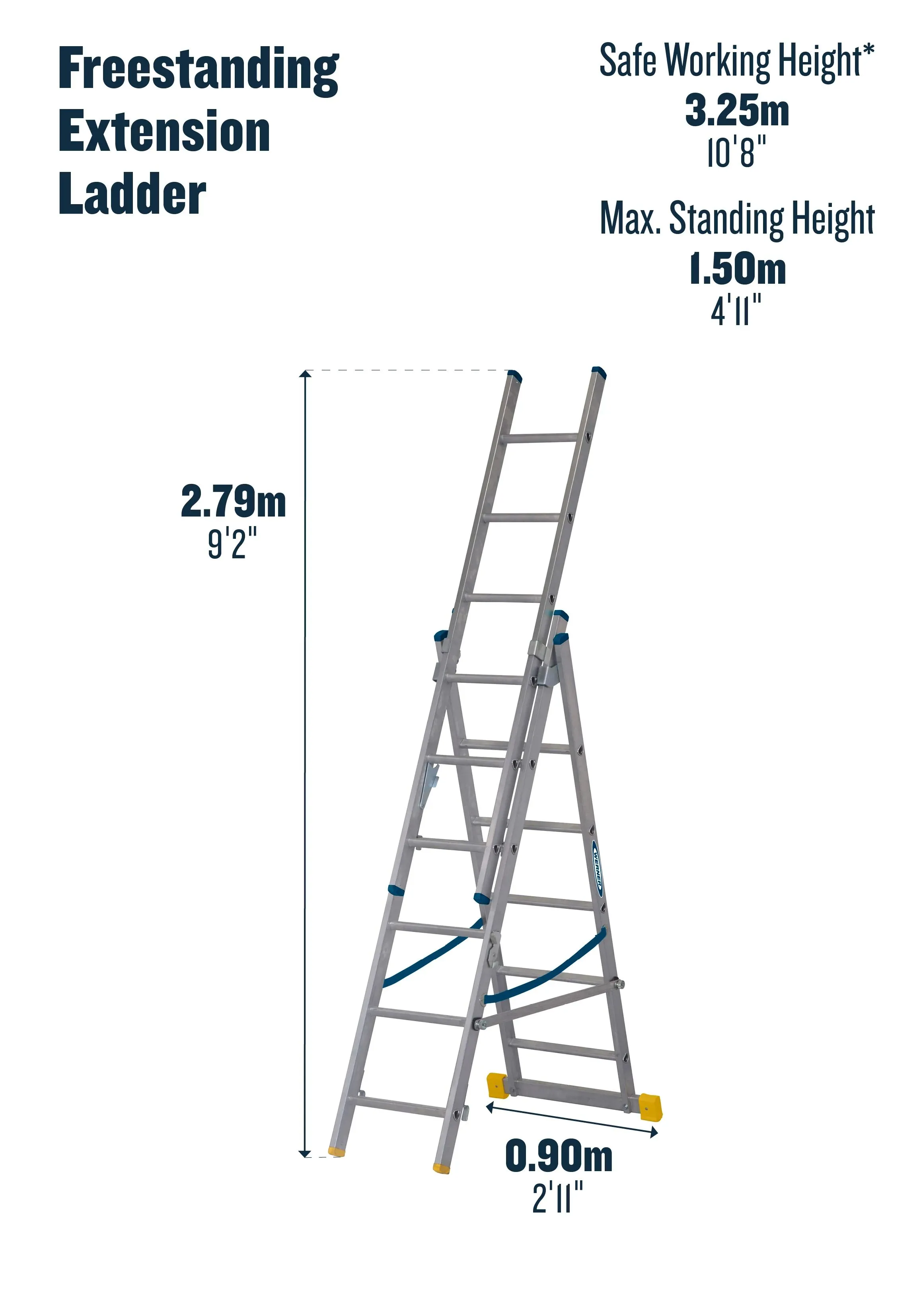 Werner ExtensionPLUS X4 Box Section Combination Ladder Triple