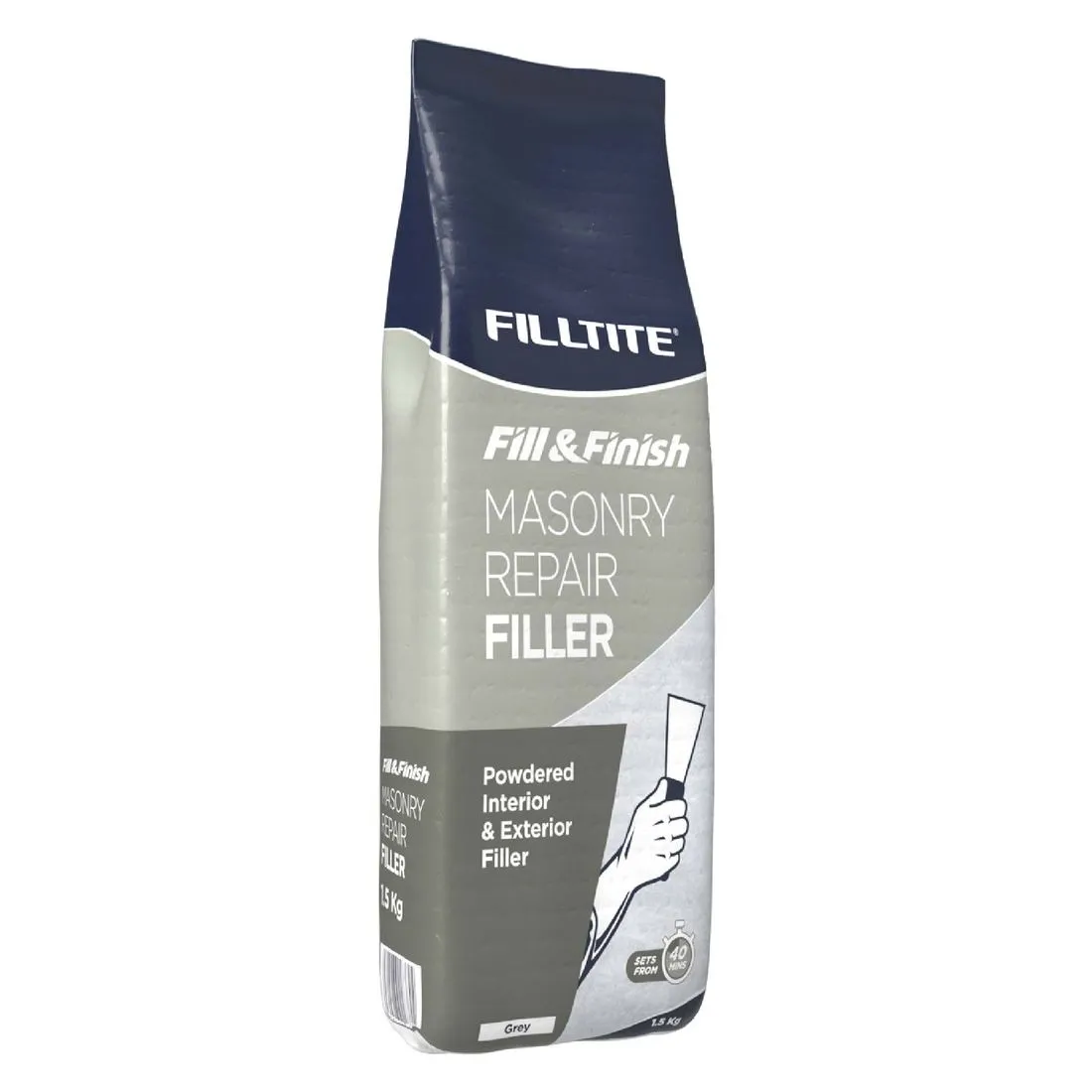 Filltite Fill and Finish Masonry Repair Filler Grey 1.5kg