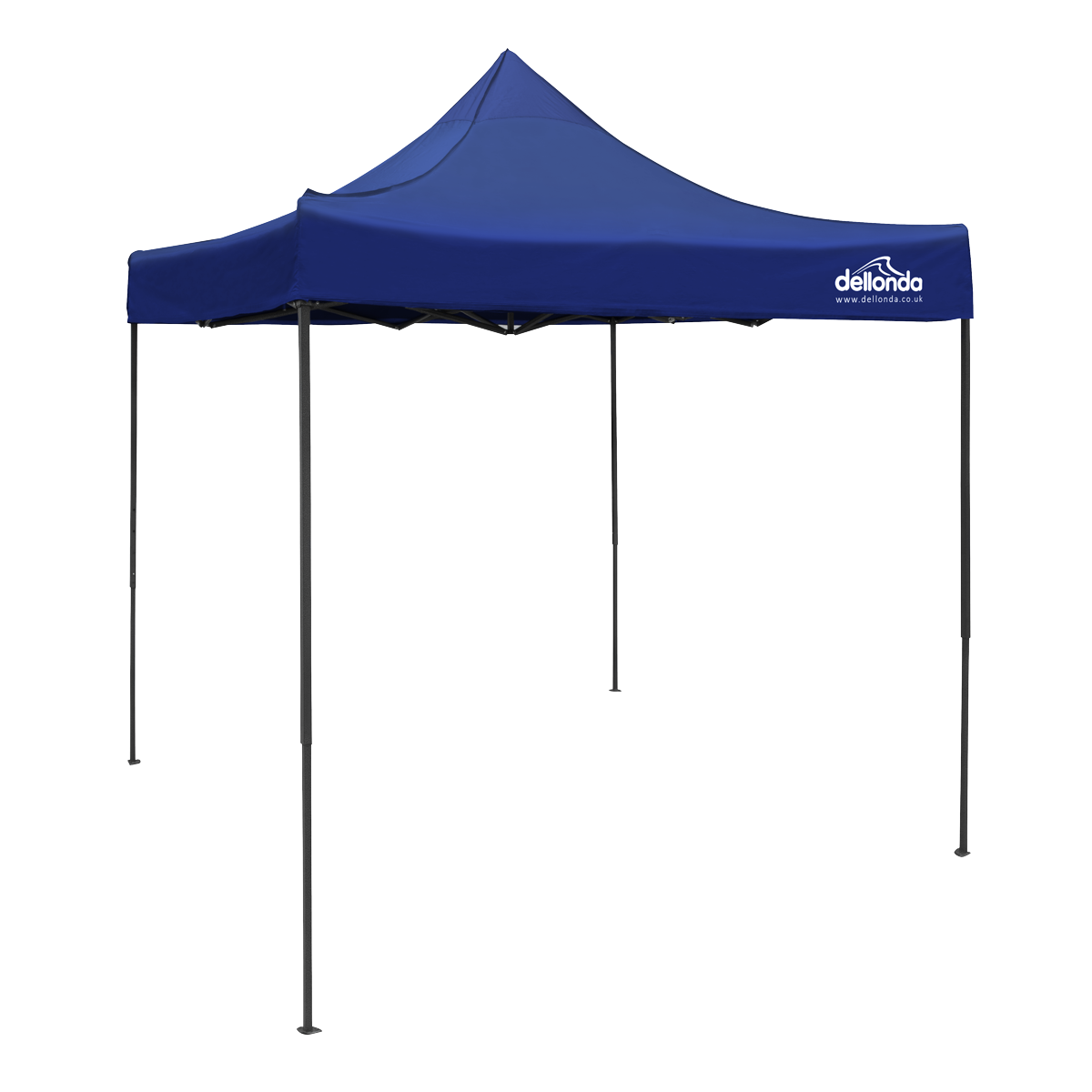 Dellonda Premium 2 x 2m Pop-Up Gazebo, Water-Resistant Fabric, with Carry Bag & Weight Bags - Blue